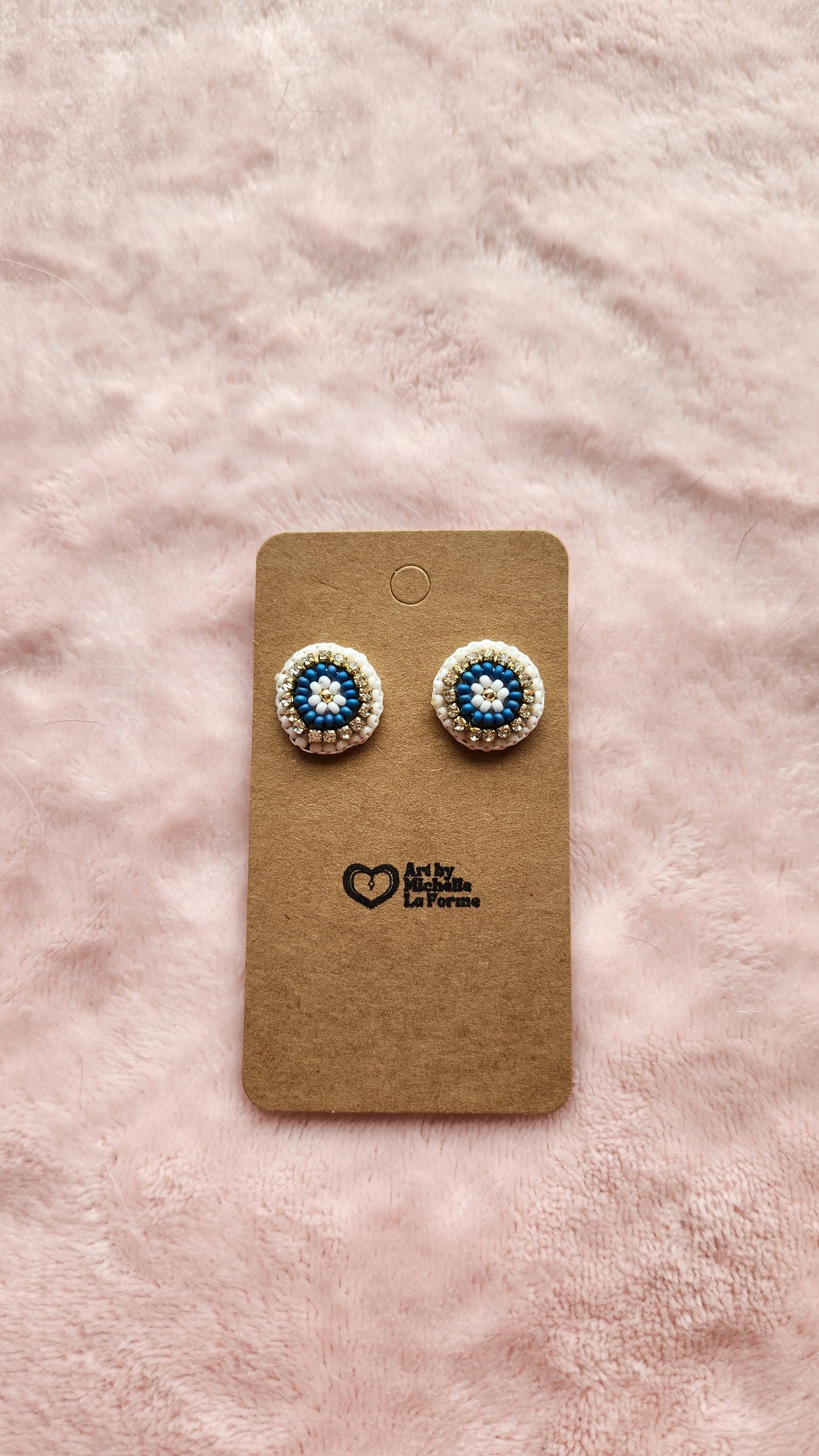 Mini Daisy Stud Beaded Earrings