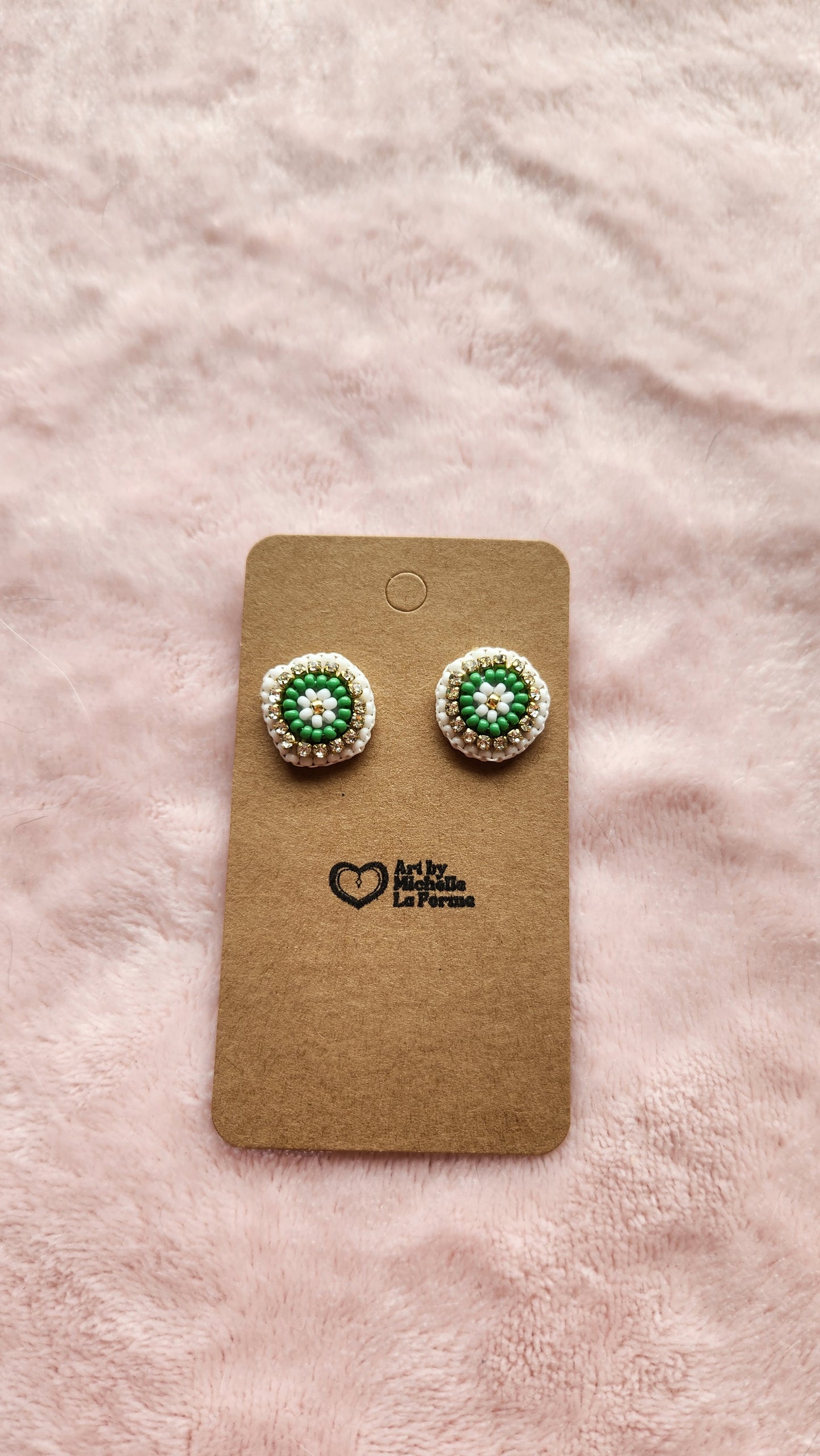 Mini Daisy Stud Beaded Earrings