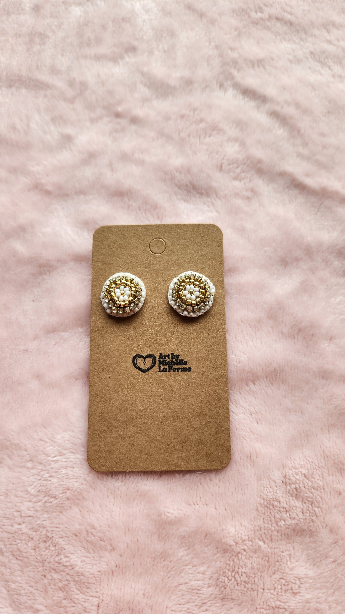 Mini Daisy Stud Beaded Earrings