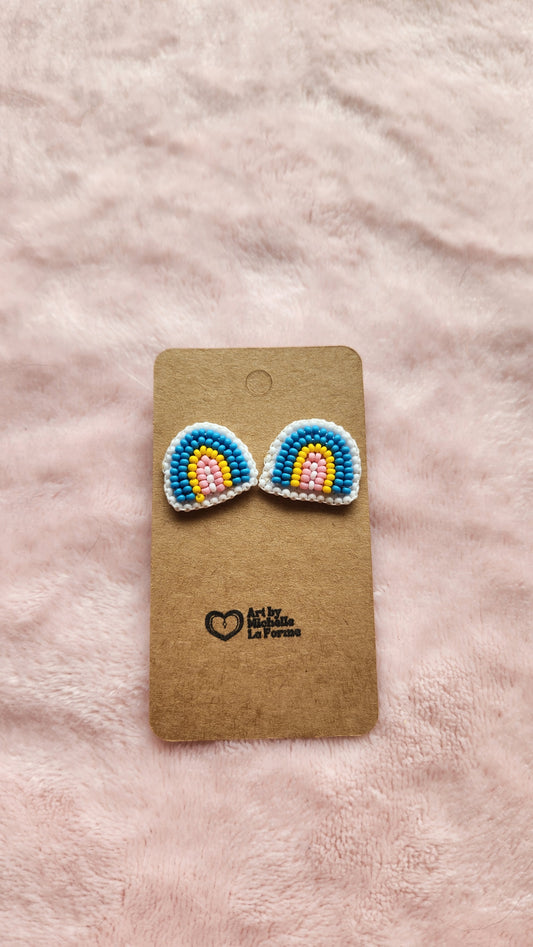 Lucky Charms Beaded Earrings - Rainbows